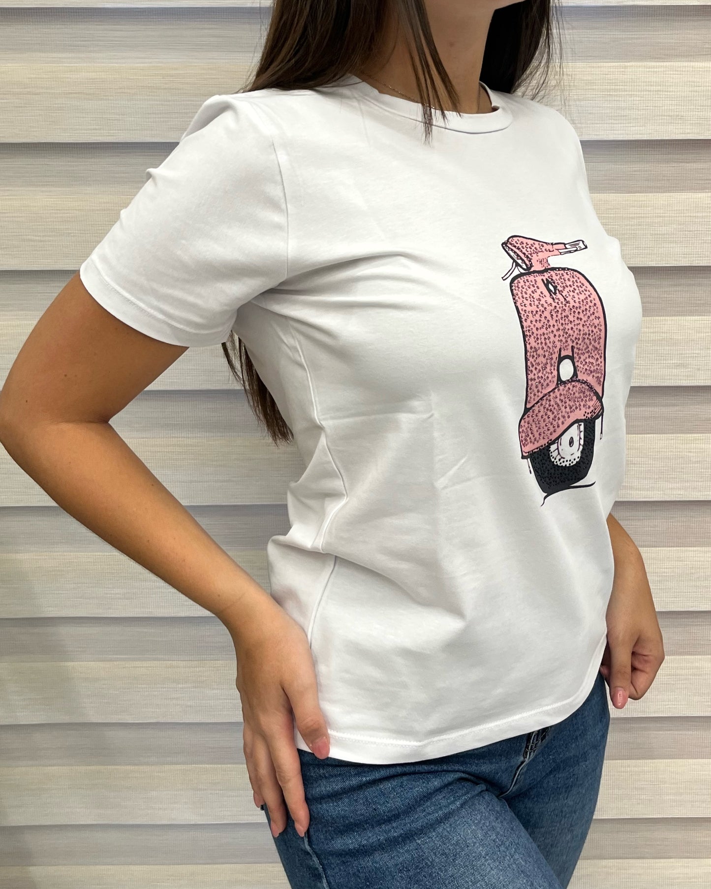 T-shirt Vespa Rosa